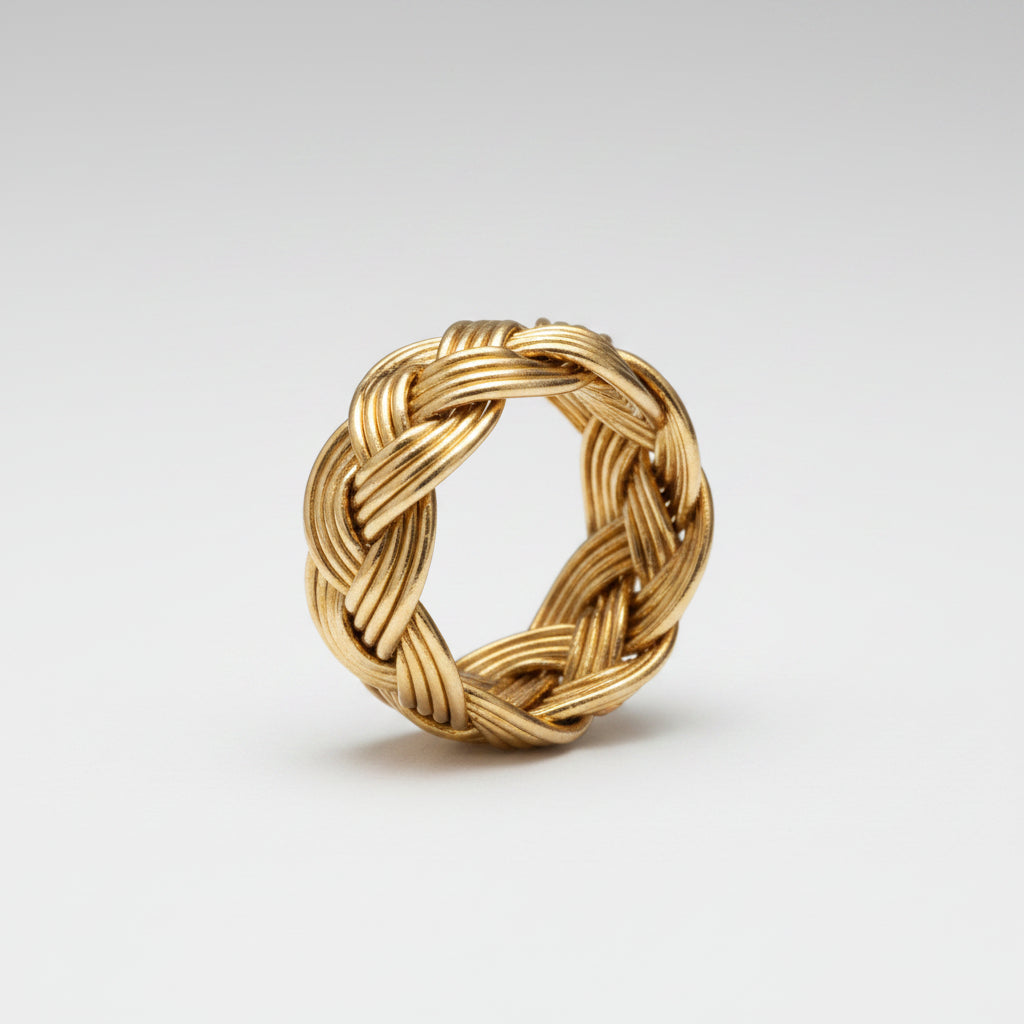 Bracelet Bouddhiste véritable Manchette Ultra Large - Light Gold