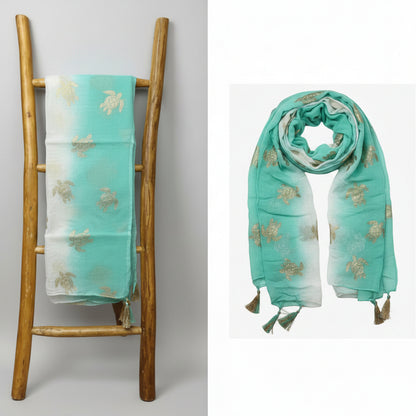 Foulard paréo coton Tortues
