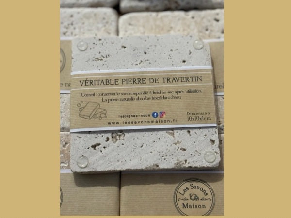 Porte savon en travertin - 3