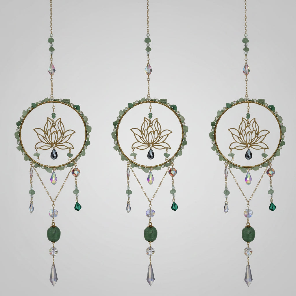 Attrape soleil lotus aventurine verte