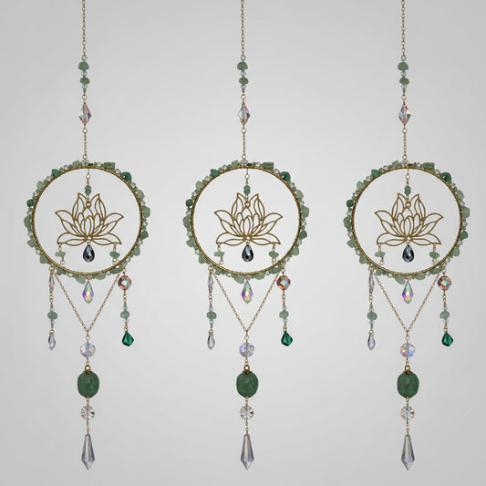 Attrape soleil lotus aventurine verte