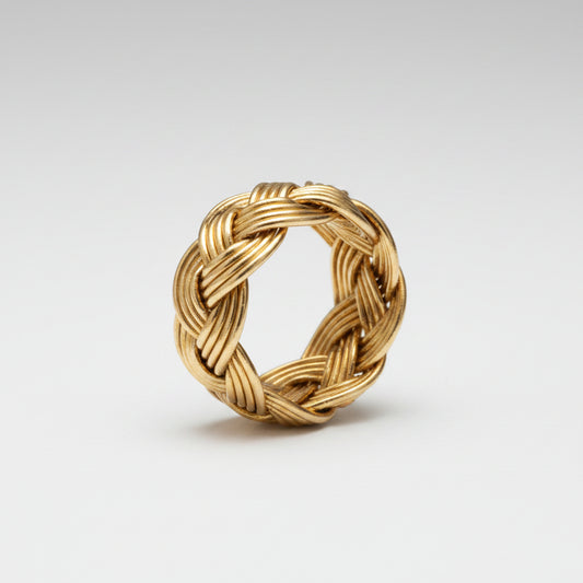 Bracelet Bouddhiste véritable Manchette Ultra Large - Light Gold