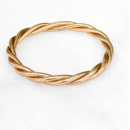 Bracelet Bouddhiste véritable torsadé - Champagne