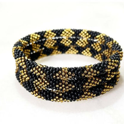 bracelet-nepalais-noir et or