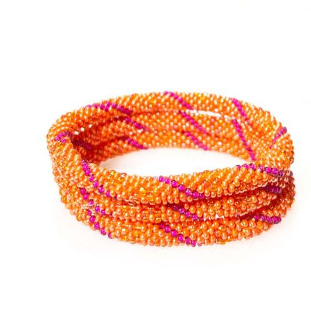 Bracelet nepalais camaieu de marron
