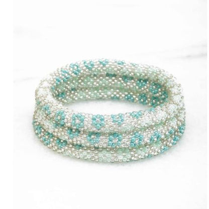 bracelet-nepalais-vert et blanc