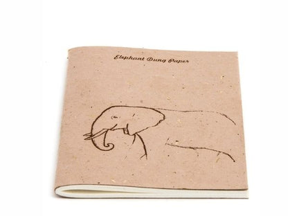 Carnet en papier de bouse et de thé - Motif Elephant