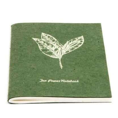 Carnet en papier de bouse et de thé - Motif Feuille de thé
