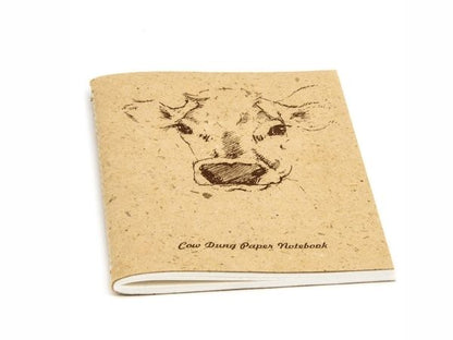 Carnet en papier de bouse et de thé - Motif Vache