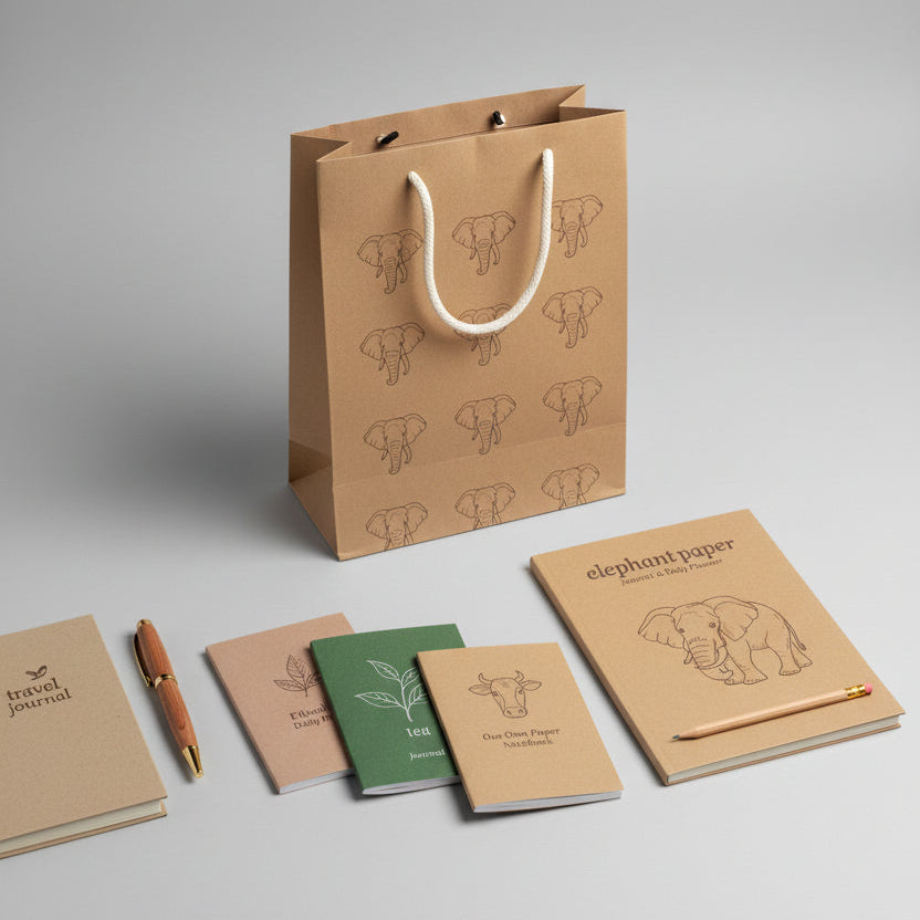 Carnets en papier recyclé à partir de bouse et de thé