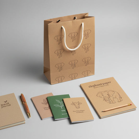Carnets en papier recyclé à partir de bouse et de thé